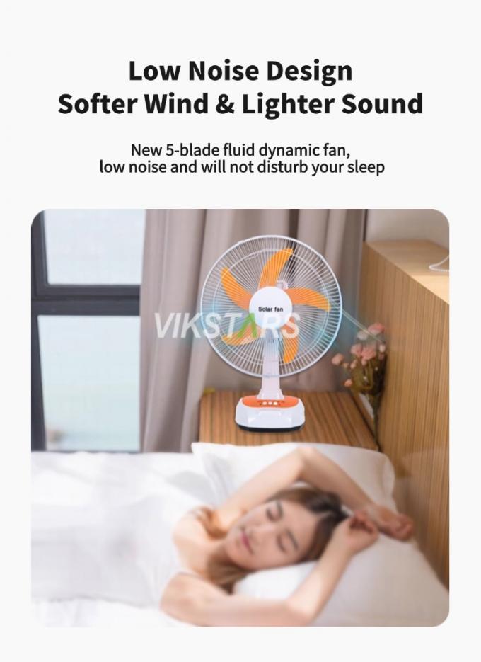 Voor Kamperen Noodgeval Zonne-energie Tafelventilator 16 Inch Energiebesparend Met Lampen 3