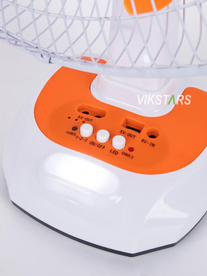 Voor Kamperen Noodgeval Zonne-energie Tafelventilator 16 Inch Energiebesparend Met Lampen 8