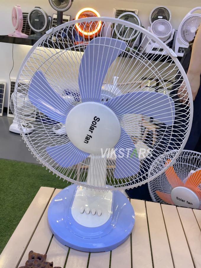 Voor Kamperen Noodgeval Zonne-energie Tafelventilator 16 Inch Energiebesparend Met Lampen 12