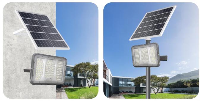 Hot-sales 100W 200W 300W 400W Zonne-Flood Light met PC Lens Rural Outdoor Lighting IP65 Waterdicht Zonne Tuin Lampen 8