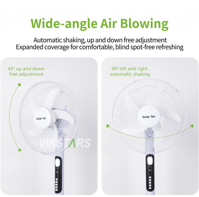 Zonne Staande Ventilator 16 inch met Licht Energiebesparend Voor Buiten Kamperen Vissen 10