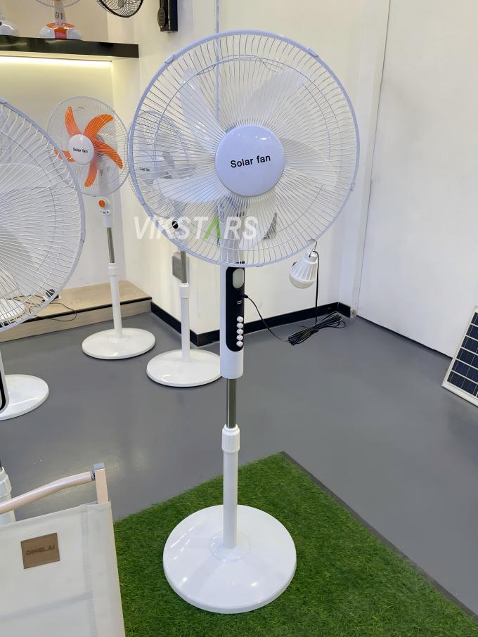 Zonne Staande Ventilator 16 inch met Licht Energiebesparend Voor Buiten Kamperen Vissen 16