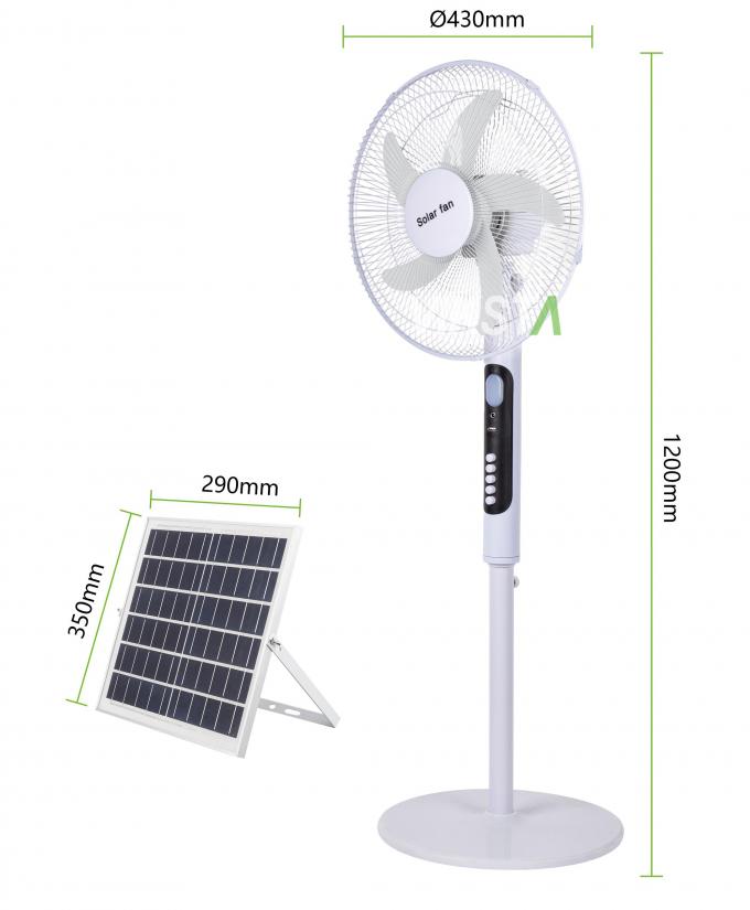 Zonne Staande Ventilator 16 inch met Licht Energiebesparend Voor Buiten Kamperen Vissen 20