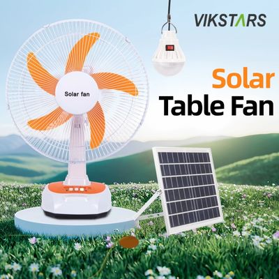 kopen Voor Kamperen Noodgeval Zonne-energie Tafelventilator 16 Inch Energiebesparend Met Lampen online vervaardiging