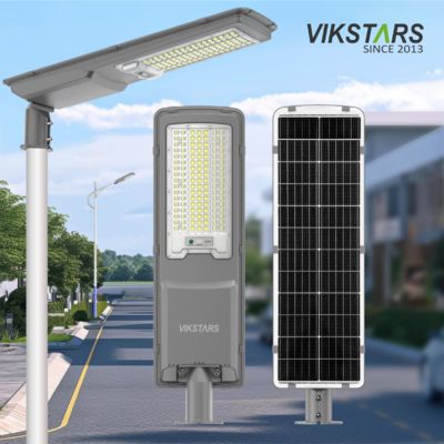 kopen Externe geïntegreerde zonne-straatverlichting buiten 200w 300w lamp voor weg met lichtsensor, afstandsbediening en paal online vervaardiging
