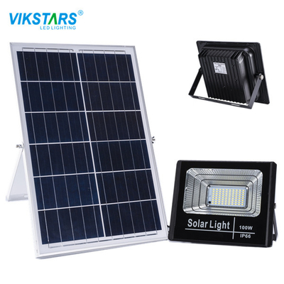 kopen van het Zonne100w LEIDENE van 30w 60W de Steunwapen Vloed Licht Aluminium met 3.7V-Batterij online vervaardiging